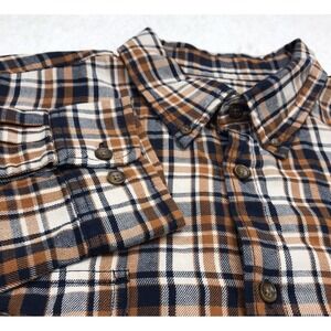 Foundry Flannel‎ Shirt Mens 2XL TALL Plaid Flap Pockets Button Down L/S MSRP $50